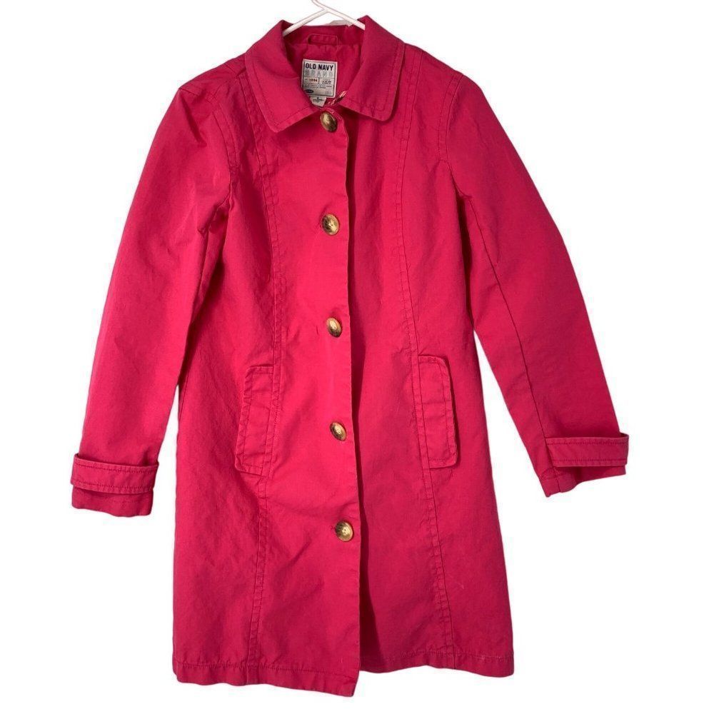 Old Navy Coat Vintage year 2005 Womens Sz S/M Cotton Spring Overcoat Rain 4077